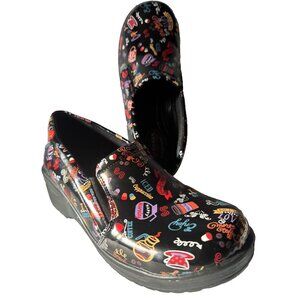 Women’s Tiffany Round Clogs Size 11 M Black Multicolor Mule By Easy Street Coffe